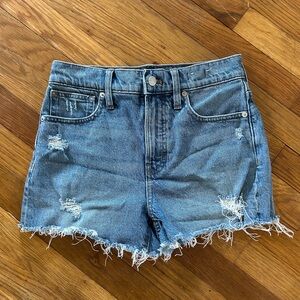 Madewell The Perfect Jean Short Distressed Cutoff Denim Shorts - 26